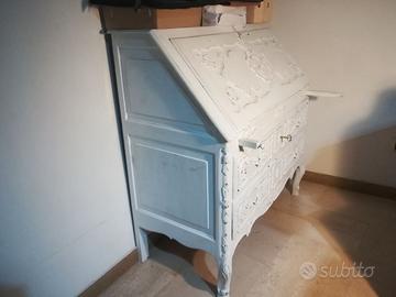 Cassettiera  ribalta secretaire  massello anni 50
