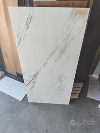 gres effetto marmo Carrara e grigio lucido 