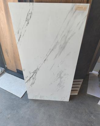 gres effetto marmo Carrara e grigio lucido 