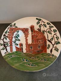 Enorme piatto vintage in ceramica San Rocco 50cm
