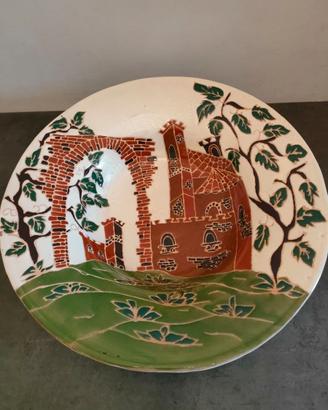 Enorme piatto vintage in ceramica San Rocco 50cm
