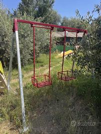 Altalena bambini da giardino in ferro