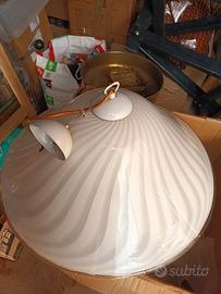 grande lampadario xxl anni 70 in vetro di murano 