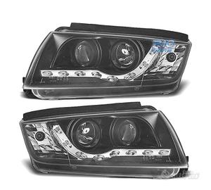 FARI SKODA FABIA 99-07 LUCE DIURNA LED FONDO NERO