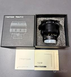 Ttartisan 75mm f1.5 m42