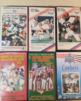 VHS  ORIGINALI NFL FOOTBAL AMERICANO  ANNI 80