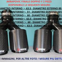 Scarico Terminale Akrapovic a Y Doppia uscita