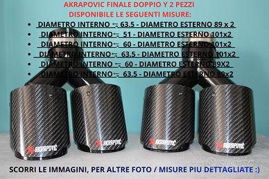 Scarico Terminale Akrapovic a Y Doppia uscita