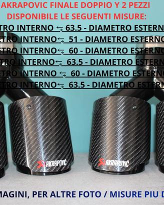 Scarico Terminale Akrapovic a Y Doppia uscita