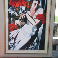 Quadro olio su tela stile Art Déco