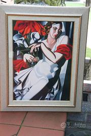 Quadro olio su tela stile Art Déco