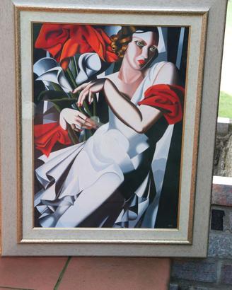 Quadro olio su tela stile Art Déco