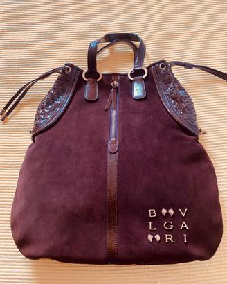 Borsa grande in camoscio BVLGARI