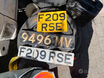 targhe inglesi probabilmente anni 60