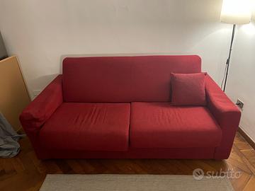 Divano Letto Rosso