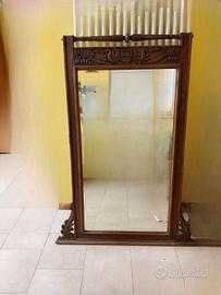 Specchio Antico in Noce Intagliata - S