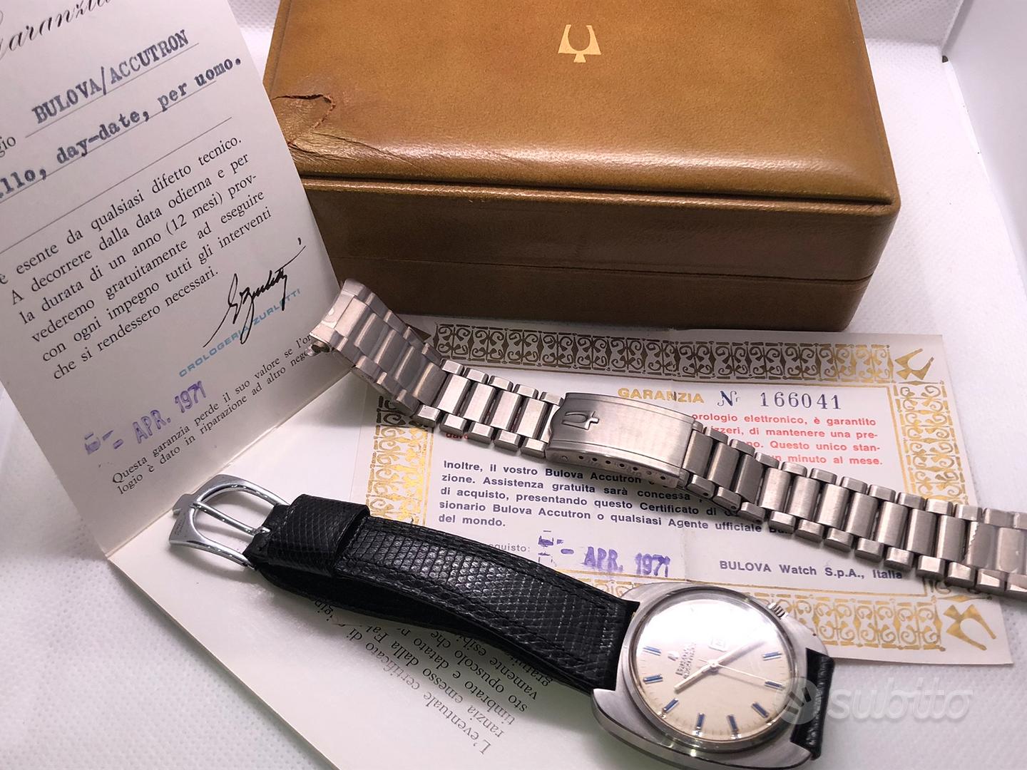 Bulova - Orologio vintage Accutron elettronico da uomo cassa e bracciale  acciaio