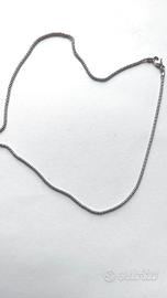 catena a maglia pop corn bollicine argento 