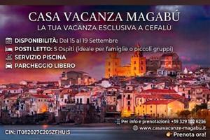 Disponibilità dal 15 al 19 settembre piscina apert