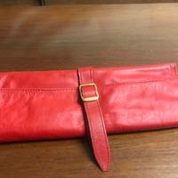 Portagioie vintage rosso in vera pelle SERRAPIANI