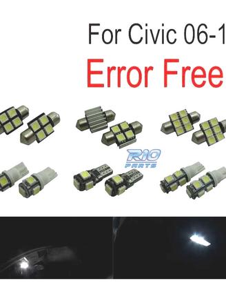 KIT 8 LAMPADE LED INTERNE PER HONDA CIVIC 06-12