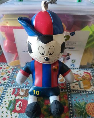 Football club Barcellona charm portachiavi pelle