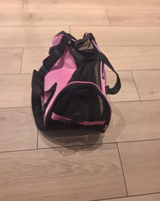 Borsa Trasportino Cane Gatto Rosa Nero