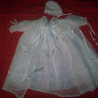 Veste battesimale in seta e organza