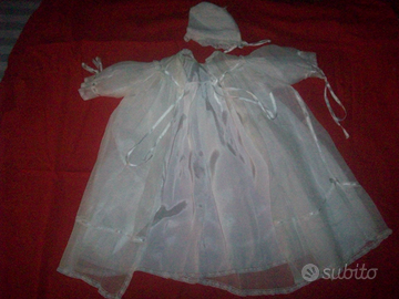Veste battesimale in seta e organza