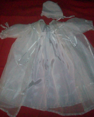 Veste battesimale in seta e organza