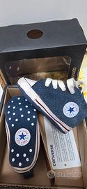 Scarpine culla blu converse n.17 unisex