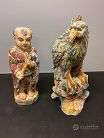 Antiche statue in legno cinesi  primi 900