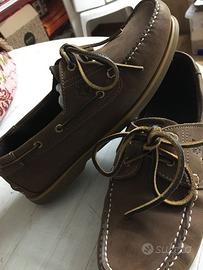 Scarpe da barca Lumberjack uomo in pelle con lacci