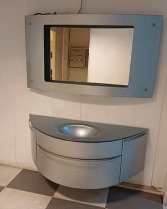 Consolle bagno moderna con specchio