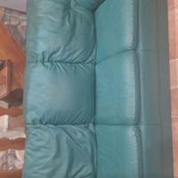 Divano in pelle verde 3 posti