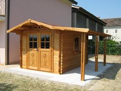 Casetta in legno mt. 2x2 con tettoia euro