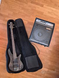 BASSO ELETTRICO + AMPLIFICATORE + CUSTODIA