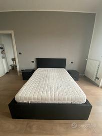 Letto contenitore + comodini + topper