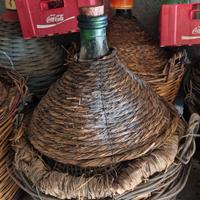 Damigiane antiche in vetro soffiato 