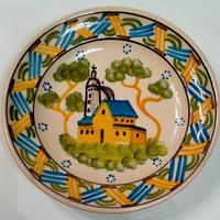 Antico piatto decorativo ceramica Grottaglie