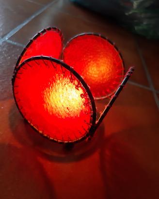 portacandele zen in ferro battuto