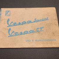 Manuale uso e manutenzione Vespa Sprint e Vespa GT