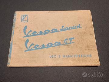 Manuale uso e manutenzione Vespa Sprint e Vespa GT