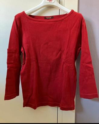 Maglia rossa manica lunga PLEASE con taschino