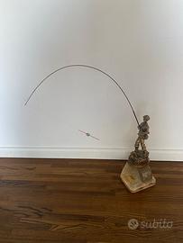 Trofeo pescatore in lega anni 80