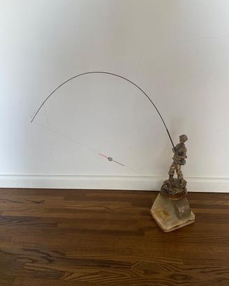 Trofeo pescatore in lega anni 80