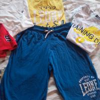 4 t shirt Leone e Polo+ felpa Mek e shorts t.14/15