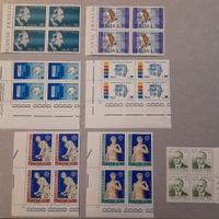 francobolli in quartine d'angolo o bordo foglio