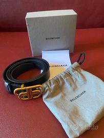 cintura Balenciaga uomo Logo Buckle mis 85