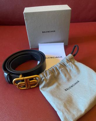cintura Balenciaga uomo Logo Buckle mis 85